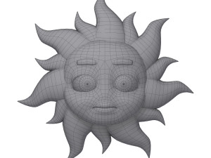 sun cartoon Modèle 3D
