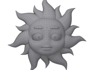 sun cartoon 3D Model