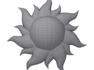 sun cartoon Modèle 3D