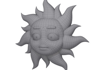 sun cartoon Modèle 3D