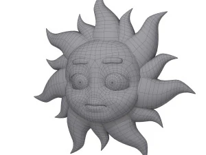 sun cartoon 3D Model