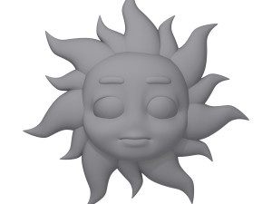 sun cartoon Modèle 3D