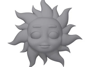 sun cartoon 3D Model