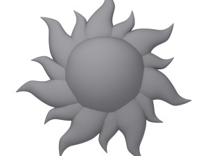 sun cartoon Modèle 3D