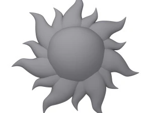 sun cartoon 3D Model