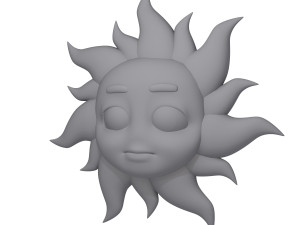 sun cartoon Modèle 3D