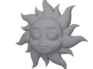 sun cartoon 3D Model