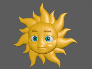 sun cartoon 3D Model