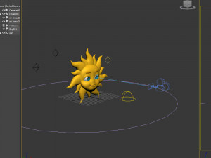 sun cartoon Modèle 3D
