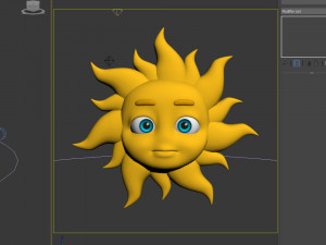 sun cartoon Modèle 3D
