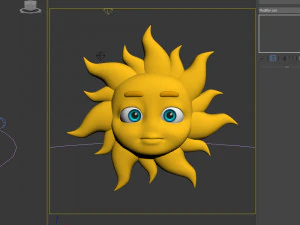 sun cartoon 3D Model