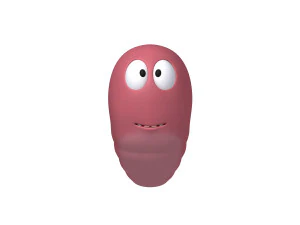 worm cartoon 3D Model