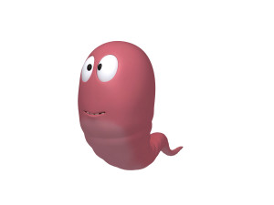 worm cartoon 3D 모델