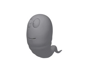 worm cartoon 3D Model