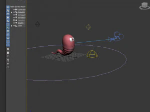 worm cartoon 3D Model