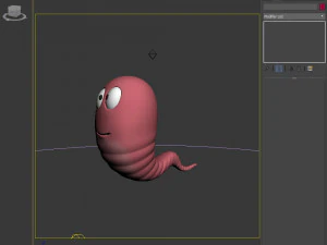 worm cartoon 3D Model