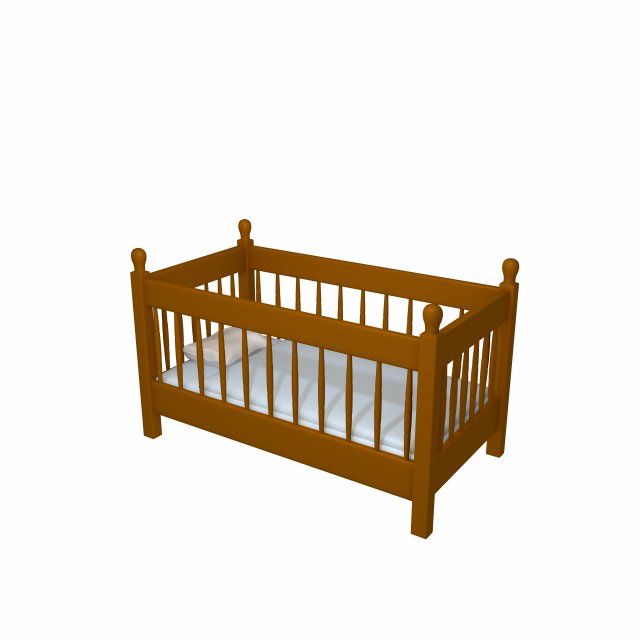 baby bed Modèle 3D .c4d .max .obj .3ds .fbx .stl .blend 