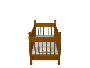 Babybett 3D Modell