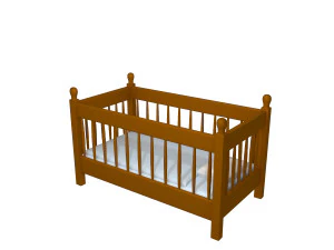 Babybett 3D Modell