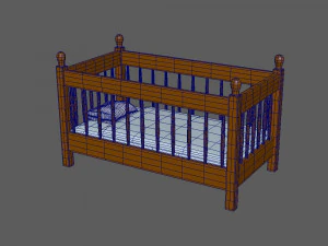 Babybett 3D Modell