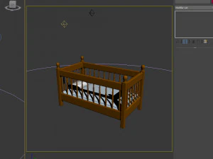 Babybett 3D Modell