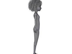 black girl cartoon 3D Model