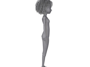 black girl cartoon 3D Model