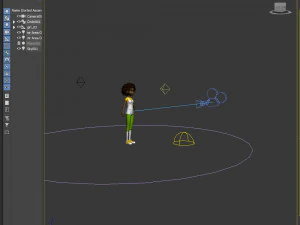black girl cartoon 3D Model