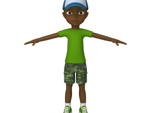 black boy cartoon Modello 3D