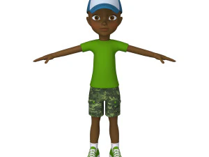 kresk&oacute;wka czarnego chłopca Model 3D