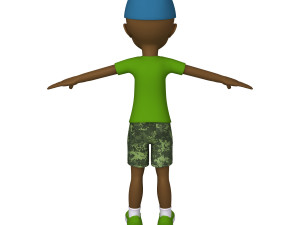 black boy cartoon Modello 3D