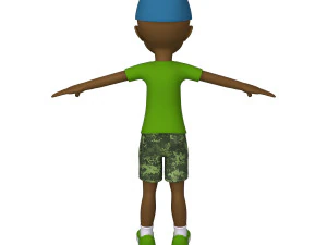 kresk&oacute;wka czarnego chłopca Model 3D