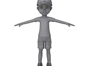 kresk&oacute;wka czarnego chłopca Model 3D