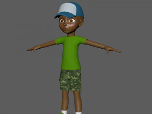 kresk&oacute;wka czarnego chłopca Model 3D