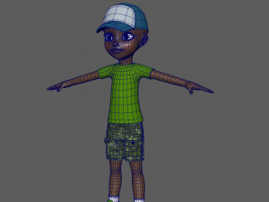 black boy cartoon Modello 3D