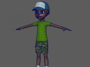 kresk&oacute;wka czarnego chłopca Model 3D