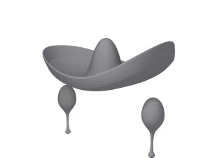Sombrero and maracas cartoon 3D Model