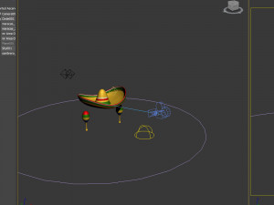 sombrero and maracas cartoon Modelo 3D