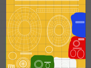 sombrero and maracas cartoon Modelo 3D