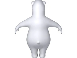 polar bear cartoon 3D Model