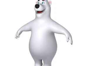 polar bear cartoon 3D Model