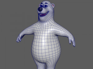 polar bear cartoon 3D 模型