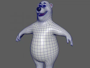 polar bear cartoon 3D Model