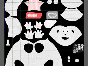 polar bear cartoon 3D Model
