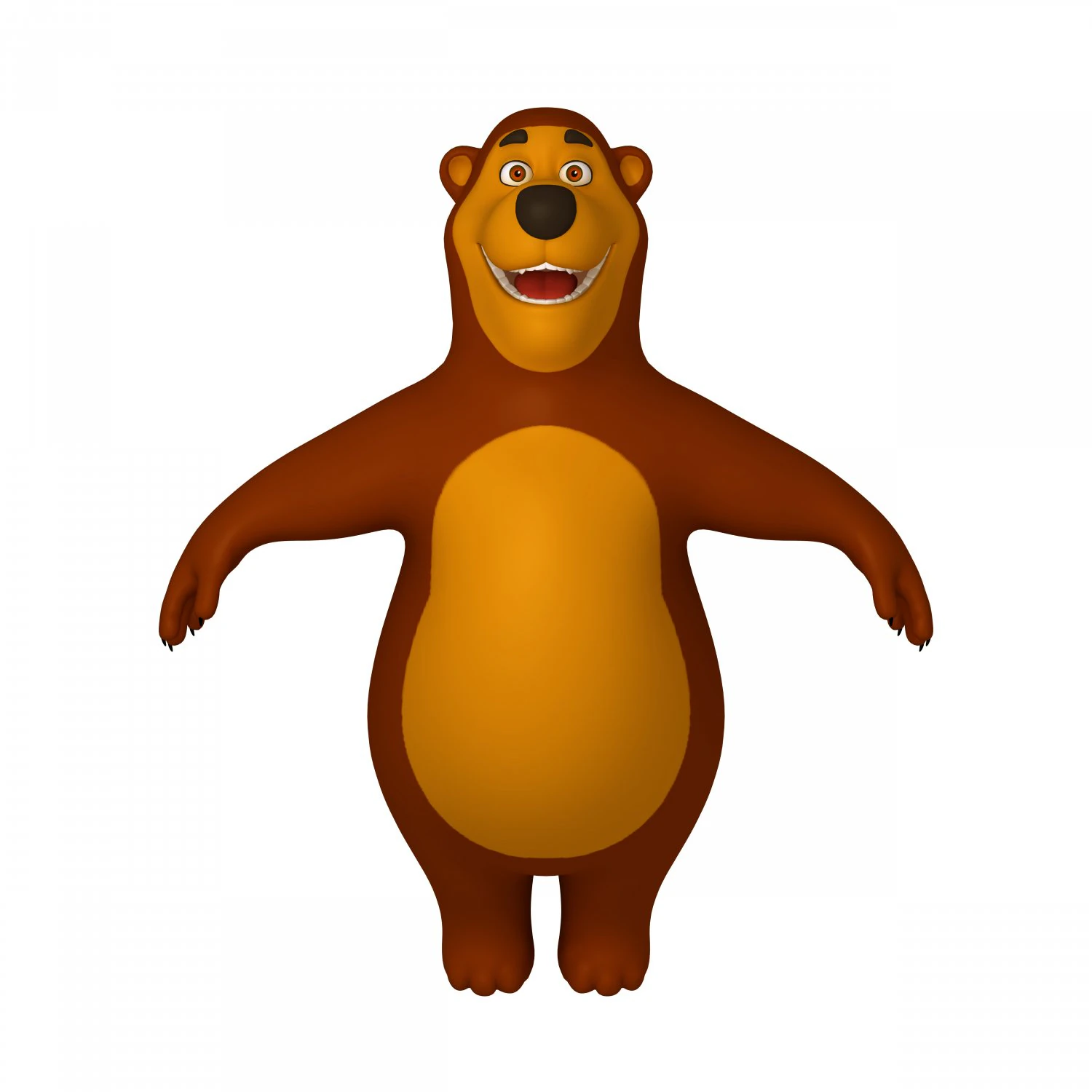 desenho de urso 02 Modelo 3D .c4d .max .obj .3ds .fbx .stl .blend 