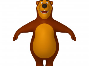 bear cartoon 02 3D Model