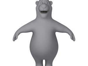 desenho de urso 02 Modelo 3D