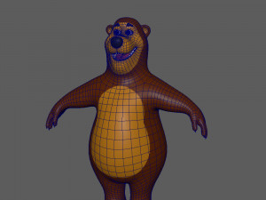 bear cartoon 02 Model 3D