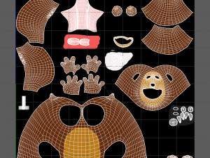 bear cartoon 02 Model 3D