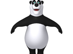 panda cartoon 02 3D Модель